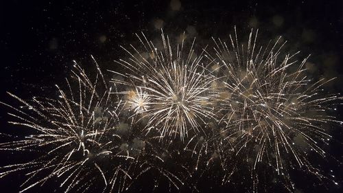 Low angle view of firework display