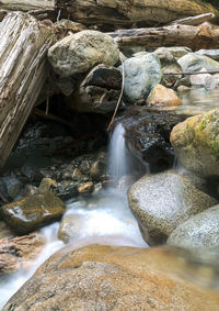 Stream flowing through rocks