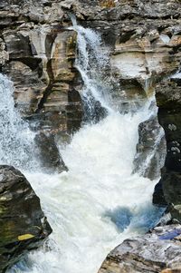 Scenic view of waterfall