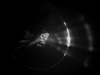 Close-up of illuminated lighting equipment