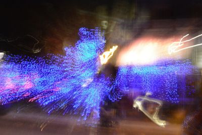 Light trails at night