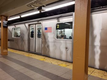 Train at railroad station platform