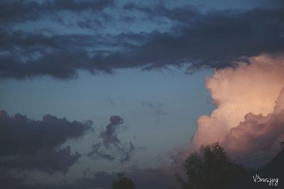 Low angle view of storm clouds in sky