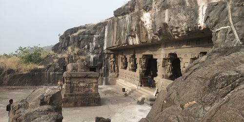 Panoramic view of temple against sky