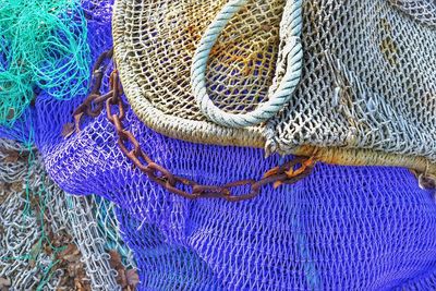 Full frame shot of fishing net