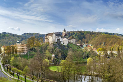 Loket castle is a 12th-century gothic style castle in the town of loket, czech republic