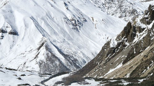 Scenic view of snowcapped mountains