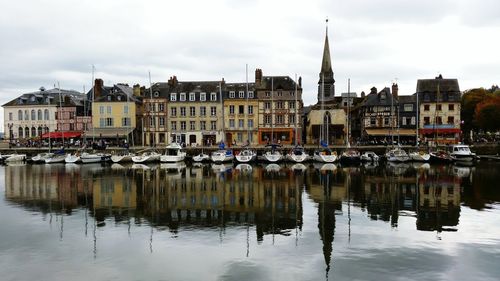 Reflection of buildings in water