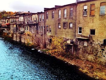 View of canal along buildings