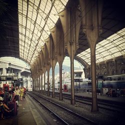 Railroad station platform