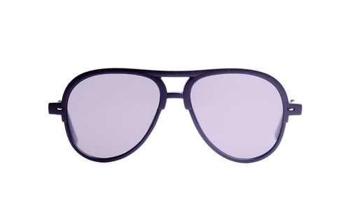 Close-up of sunglasses against white background