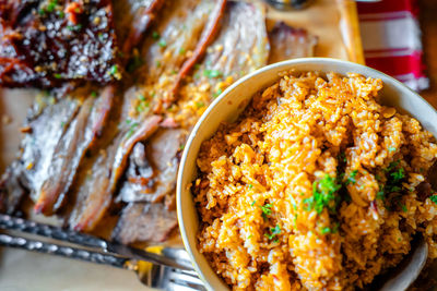 Close-up of food in plate