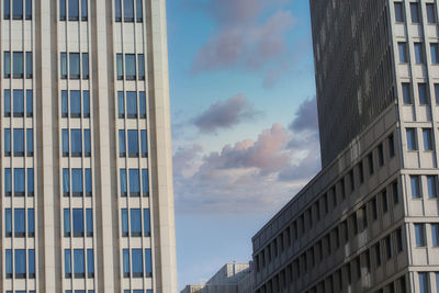 Low angle view of modern building against sky