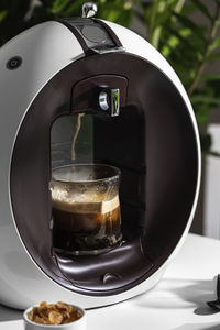Coffee machine making coffee espresso
