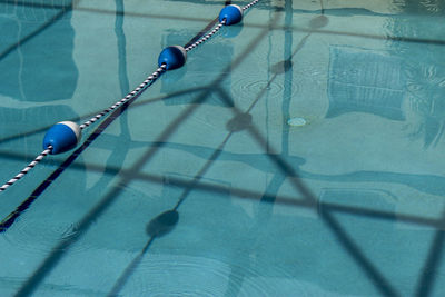 High angle view of swimming pool
