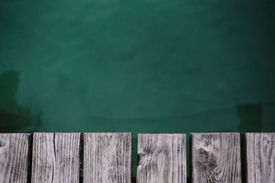 Directly above shot of jetty over lake