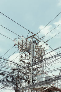Low angle view of ferris wheel against sky