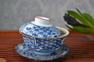 Gaiwan on tea board