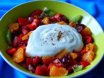 Close-up of served food