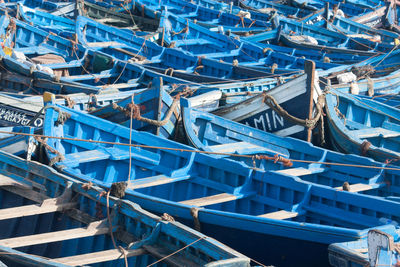 Boats in calm blue sea