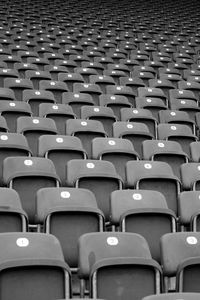 Full frame shot of empty chairs