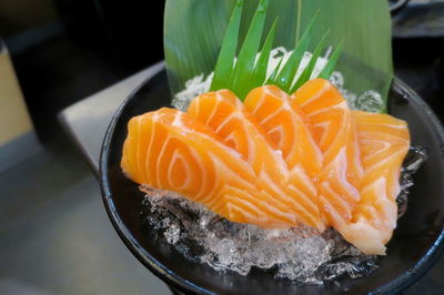 Close-up of fish on plate