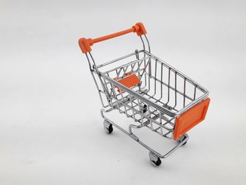 Metallic structure against white background