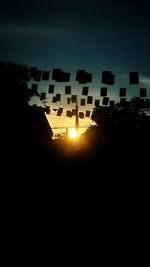 View of city at sunset