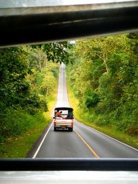 Road passing through tunnel