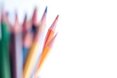 Close-up of colored pencils