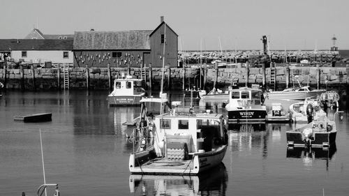 Boats in harbor