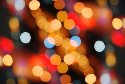 Defocused image of illuminated light