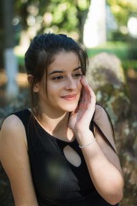 Portrait of a smiling young woman