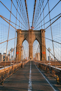 Brooklyn bridge against sky