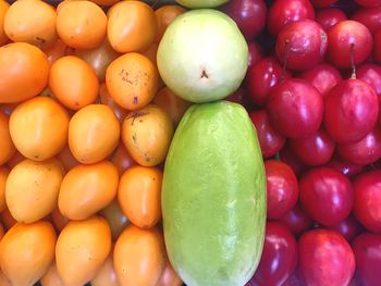 Full frame shot of oranges at market