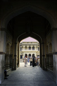 Group of people in front of building