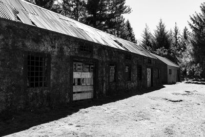 Exterior of old building against sky