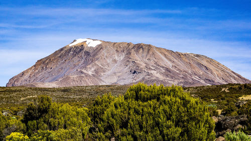 Scenic view of land against sky