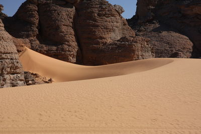 Rock formations in desert  acacus mountain, libya