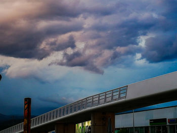 Low angle view of bridge against sky