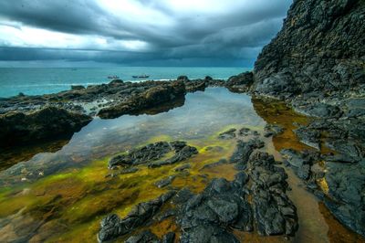 Scenic view of sea against sky