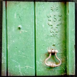 Close-up of closed door