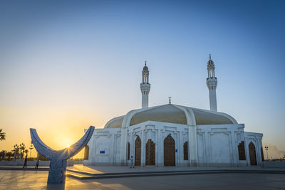 View of building against sky during sunset