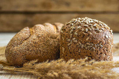 Close-up of bread in store