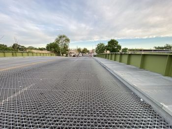 Surface level view of bridge against sky