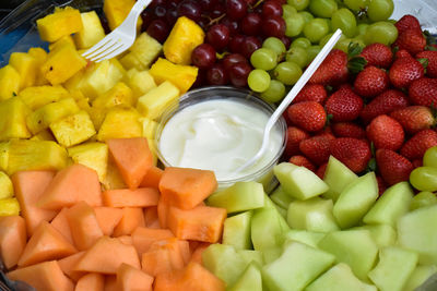 Various fruits in bowl