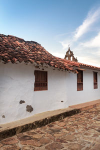 Low angle view of house against sky