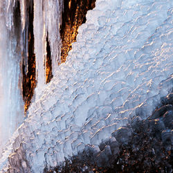 Close-up of frozen water