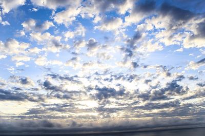 Scenic view of cloudscape at sunset