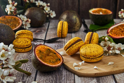 Close-up of food on table